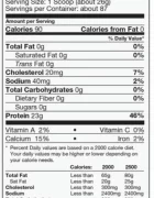tabla nutricional de ultimate nutrition ISO COOL