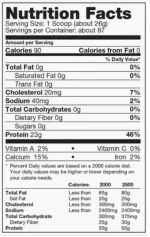 tabla nutricional de ultimate nutrition ISO COOL