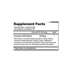 TABLA NUTRICIONAL DEL PSYCHOTIC GOLD.