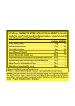 tabla nutricional del c4 original