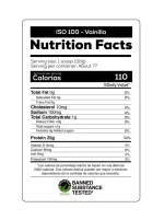 TABLA NUTRICIONAL DE LA ISO 100 VAINILLA 5LB